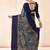 navy_blue navy blue abstract printed sequinned saree