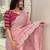pink floral embroidered silk blend saree