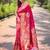 pink woven design zari paithani saree