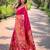 pink woven design zari paithani saree