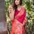 pink woven design zari paithani saree