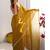 gold checked mirror work pure chiffon saree