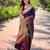 purple woven design zari silk blend paithani saree