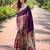 purple woven design zari silk blend paithani saree