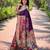 purple woven design zari silk blend paithani saree