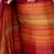 Rust striped ready to wear saree