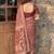 Maroon floral pure cotton saree