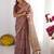 maroon floral printed pure cotton saree with blouse piece