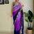 purple floral embroidered saree