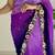 purple floral embroidered saree