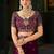 Purple floral embroidered heavy work saree