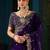 Purple ethnic motifs zari heavy work saree