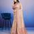 peach aari work pure cotton banarasi saree