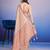 peach aari work pure cotton banarasi saree