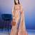 peach aari work pure cotton banarasi saree