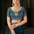 teal floral embroidered heavy work saree