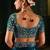 teal floral embroidered heavy work saree