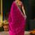 magenta floral zari heavy work saree