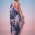 Navy blue floral mirror work satin saree