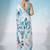 white floral mirror work satin saree