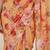 peach floral sequinned satin saree