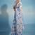 Off white floral sequinned satin saree