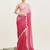 Rani pink embellished sequinned pure chiffon saree