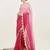 Rani pink embellished sequinned pure chiffon saree