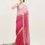 Rani pink embellished sequinned pure chiffon saree