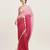 Rani pink embellished sequinned pure chiffon saree