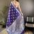 violet woven design zari banarasi saree with unstitched blouse piece