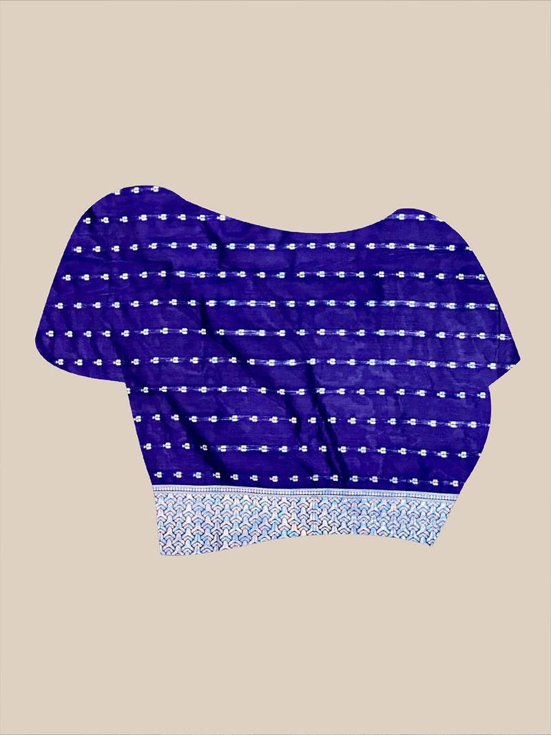 violet woven design zari banarasi saree with unstitched blouse piece