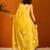 Yellow floral poly chiffon saree