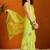 green floral poly chiffon saree