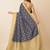 Purple geometric printed zari saree