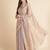 peach embellished beads and stones pure chiffon saree