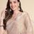 peach embellished beads and stones pure chiffon saree