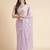 Purple purple embellished pure chiffon saree