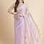 Purple purple embellished pure chiffon saree