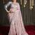 rose rose gold & gold-toned beads and stones silk blend saree
