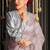 rose rose gold & gold-toned beads and stones silk blend saree