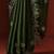 Olive floral embroidered sequinned saree