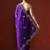 Purple ethnic motifs embroidered sequinned saree