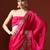 pink embellished sequinned saree