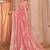 peach embellished embroidered net saree with unstitched blouse piece