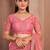 peach embellished embroidered net saree with unstitched blouse piece