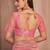 peach embellished embroidered net saree with unstitched blouse piece