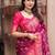 pink bandhani zari bandhani saree