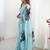 Magenta tie and dye mirror work silk blend designer saree