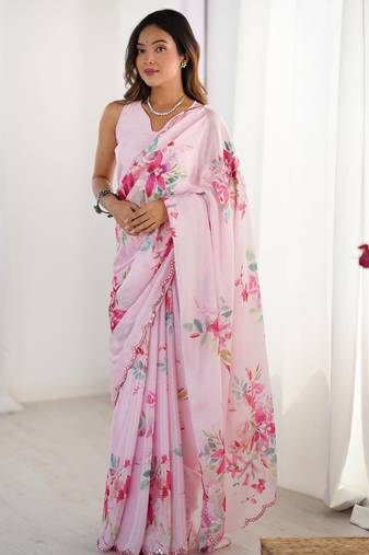 navy_blue floral kutchi embroidery silk blend saree